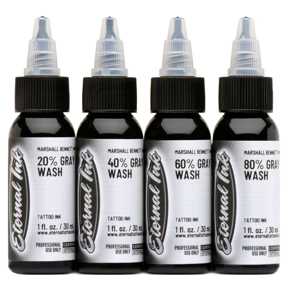 Eternal Tattoo Ink - Marshall Bennett Signature 2oz Gray Wash Set – Monster  Steel