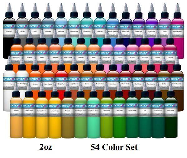 Basic 2oz Color Set - Intenze Tattoo Ink - 19 Bottles – Monster Steel