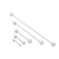 14g Stainless Steel Externally Threaded Straight Barbell