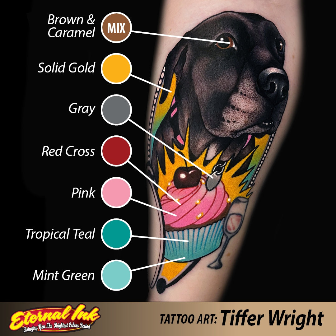 ETERNAL Tattoo Inks Primary Rainbow Set of 6 Colors 1 oz 30 ml Bottles  Original  eBay