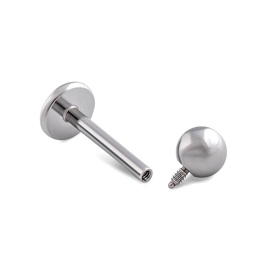 16g Internal Flat Back Disc Steel Labret Stud — Price Per 116g Internal Flat Back Disc Steel Labret Stud — Price Per 1