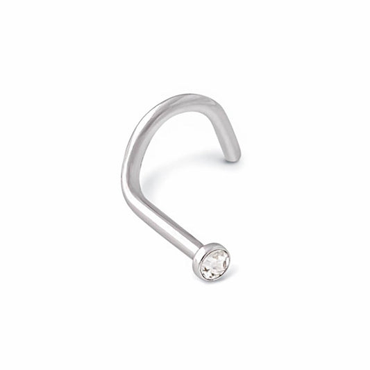 18g Bezel Set Jeweled Flat Head Nose Screw — Price Per 118g Bezel Set Jeweled Flat Head Nose Screw — Price Per 1