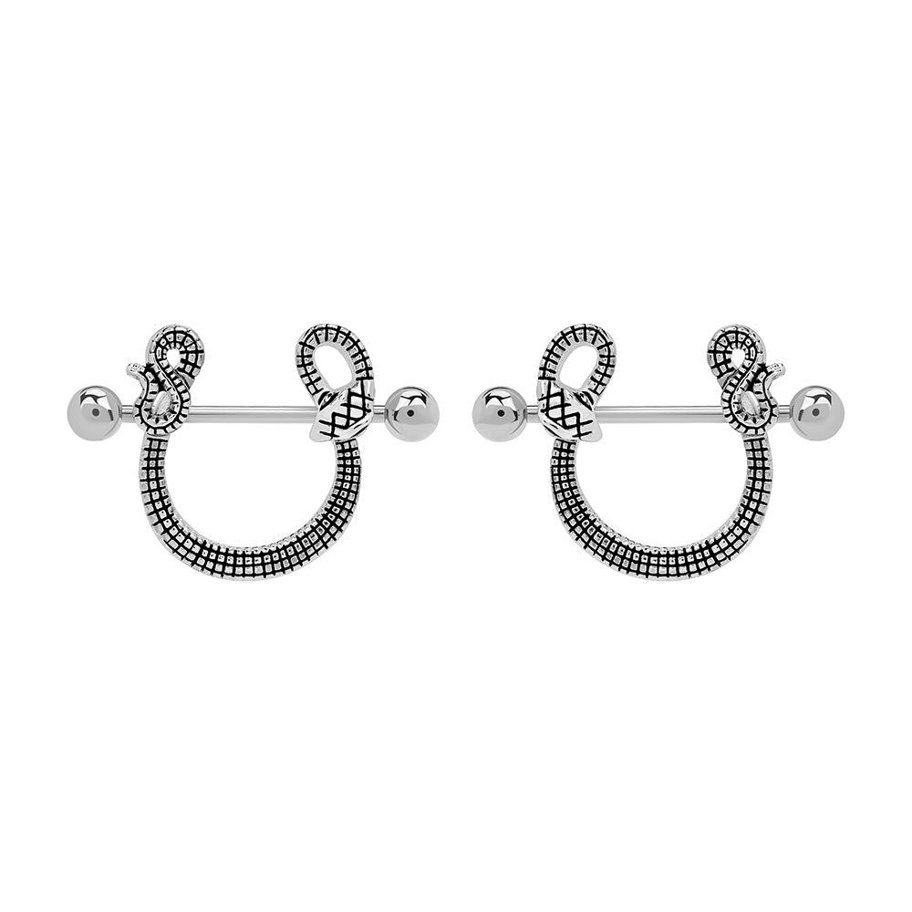 14g 7/8" Snake Nipple Shield Jewelry — Price Per Pair