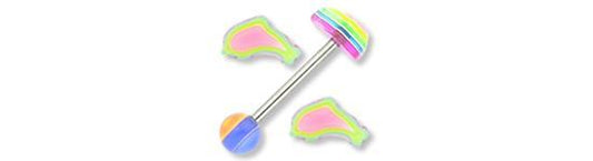 14g 5/8" Acrylic Funky Mix Straight Barbells - Price Per 1014g 5/8" Acrylic Funky Mix Straight Barbells - Price Per 10