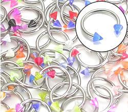 14g Acrylic Cone Circular Barbell- 100 Pieces