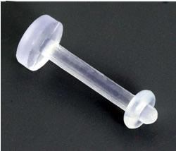 16g Lip Labret Retainer - Soft Clear Acrylic Flexible Retainer16g Lip Labret Retainer - Soft Clear Acrylic Flexible Retainer