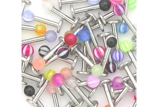 16g Labret Deal with Acrylic Balls - Price Per 1016g Labret Deal with Acrylic Balls - Price Per 10