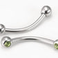 16g 3/8" Steel Micro Bent Barbell with 90 Degree Jewel Balls — Price Per 1