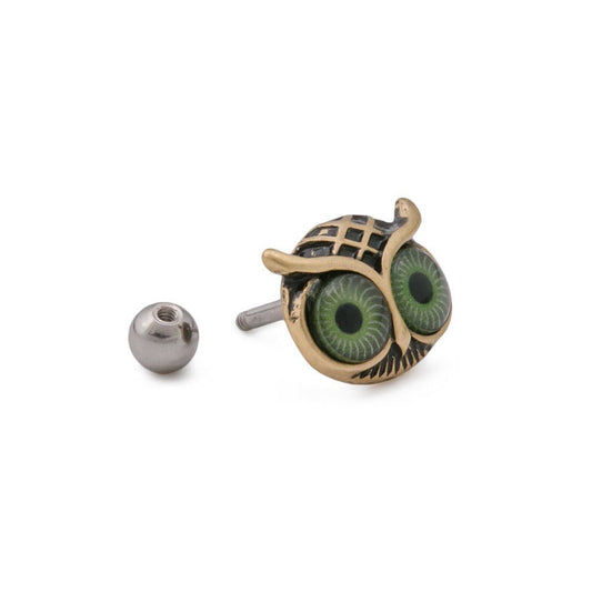 16g 5/16" Burnished Gold Owl Eyes Barbell — Price Per 116g 5/16" Burnished Gold Owl Eyes Barbell — Price Per 1