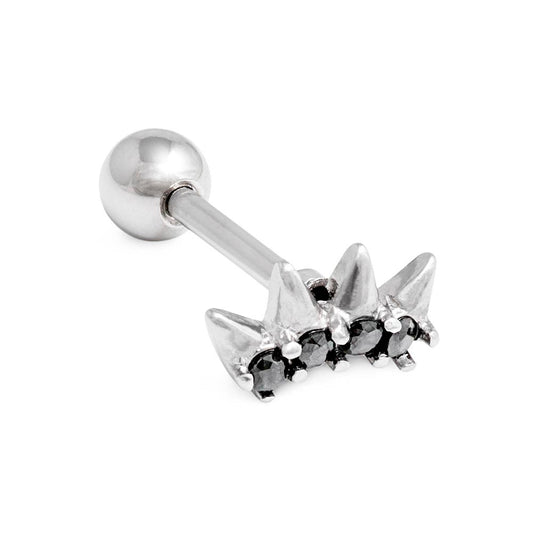 16g 5/16” Black Jewel Crown Externally Threaded Straight Barbell — Price Per 116g 5/16” Black Jewel Crown Externally Threaded Straight Barbell — Price Per 1