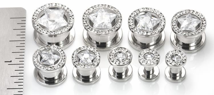 SUPERSTAR Studded Threaded Tunnel 6g - 9/16" - Price Per 1