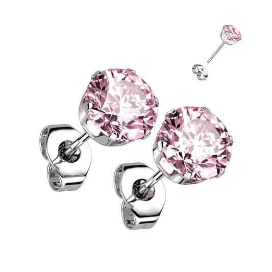 Prong Set Jeweled Stud Earrings — Price Per 2Prong Set Jeweled Stud Earrings — Price Per 2