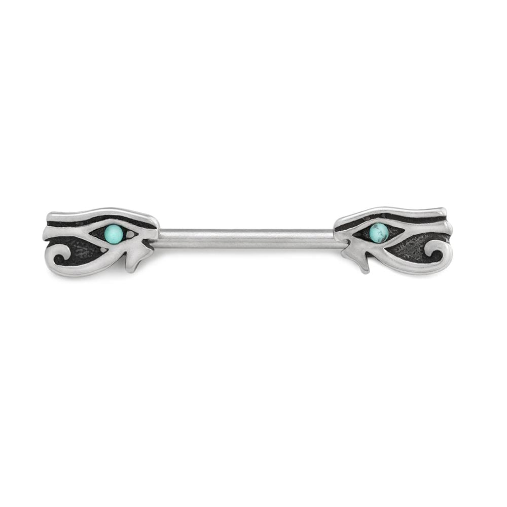 14g 13.5mm Eye of Horus Nipple Barbell — Price Per 1