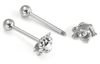 14g 5/8" Steel Casted Frog Straight Barbell14g 5/8" Steel Casted Frog Straight Barbell