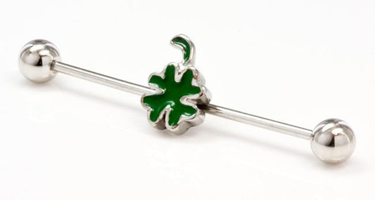 16g 1 3/8" Shamrock Industrial Barbell16g 1 3/8" Shamrock Industrial Barbell