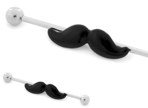 14g 1.5" Mustache Industrial Barbell14g 1.5" Mustache Industrial Barbell