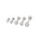 16g Internal Steel Straight Barbell — Internal Thread Pattern