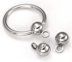 5mm Captive Steel Ball with Charm Hoop