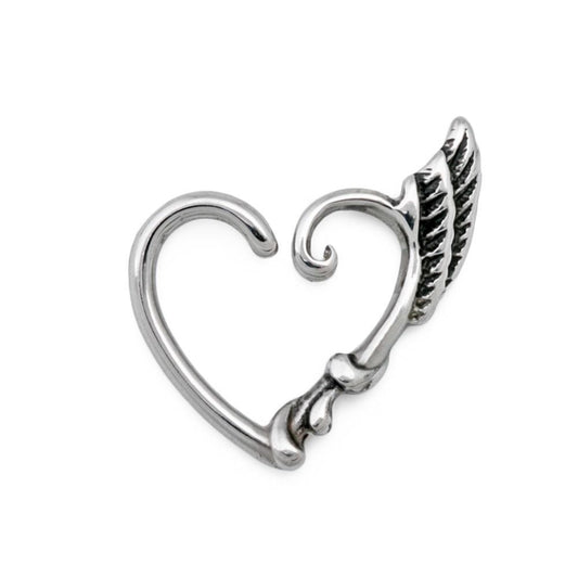 16g Angel Wing Heart Bendable Ear Jewelry — Right-Facing — Price Per 116g Angel Wing Heart Bendable Ear Jewelry — Right-Facing — Price Per 1