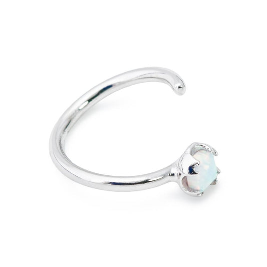 16g 3/8” White Opal Bendable Steel Ring — Price Per 116g 3/8” White Opal Bendable Steel Ring — Price Per 1