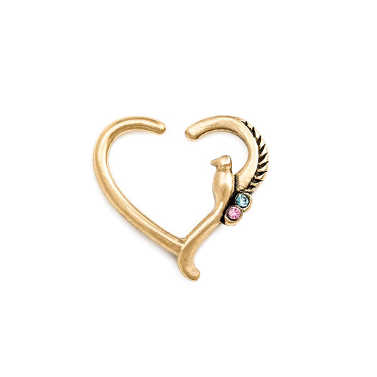 16g PVD Gold Kingly Dove Bendable Heart Ear Jewelry — Price Per 116g PVD Gold Kingly Dove Bendable Heart Ear Jewelry — Price Per 1