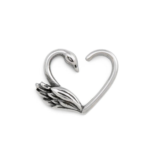 16g Antique Swan Bendable Heart Ear Jewelry — Price Per 216g Antique Swan Bendable Heart Ear Jewelry — Price Per 2