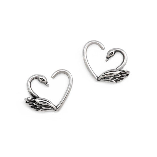 16g Antique Swan Bendable Heart Ear Jewelry — Price Per 216g Antique Swan Bendable Heart Ear Jewelry — Price Per 2