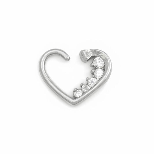 16g Descending Crystal Jewels Heart Ear Jewelry — Price Per 216g Descending Crystal Jewels Heart Ear Jewelry — Price Per 2