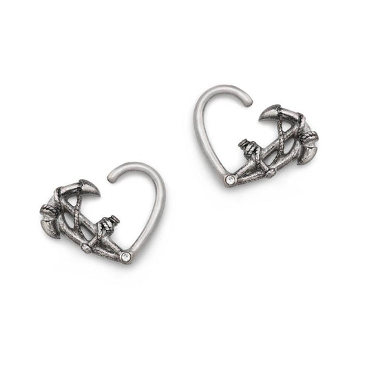 16g Anchor Bendable Heart Ear Jewelry — Price Per 2 (Pair)16g Anchor Bendable Heart Ear Jewelry — Price Per 2